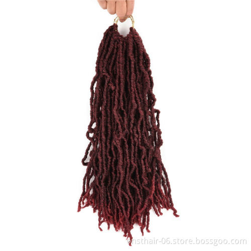 MYZYR Twist Crochet Hair Afro Kinky Curly 18 Inch Ombre Brown Long Synthetic Hair Crochet Braids Natural Hair Extensions